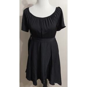 Soly Hux Womens Large Plus Belted Black Dress #791